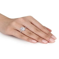 4-karatni T. G. W. Moissanite 10kt zaručnički prsten od bijelog zlata