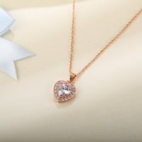 Peermont Peermont Carat Bijela Kristalna ogrlica od 18k ružičastog zlata