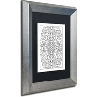 Zaštitni znak Likovna umjetnost Algeron Umjetnost platna Kathy G. Ahrens, crni mat, srebrni okvir