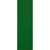 Ekena Millwork 18 W 63 H True Fit PVC dijagonalna ploča modernog stila fiksne kapke, viridijski zeleni