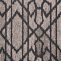 Palatez geometrijski cvjetni vuneni ćilim, Vapor Siva Crna, 5ft 8ft prostirka