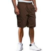 Hlače za muškarce muški ljetni ravni čvrsti teretni džepne šorc nacrtne hlače hlače pantalone Cargo Brown