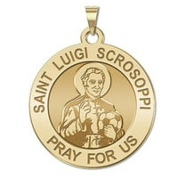 Picturesongold.Com Saint Luigi Scrosoppi vjerska medalja ogrlica Privjesci Unise Adult-10k žuto zlato-u