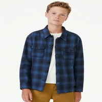Besplatna montažna dječaka Flannel jakna za majicu, veličine 4-18