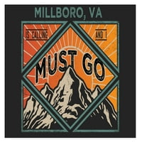 Millboro Virginia 9x suvenir Wood znak sa okvirom mora ići na dizajn