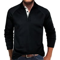 Ravne majice s dugim rukavima za muškarce Ugodna kontrastna boja gornja tanka džepna majica Donja vrhunska