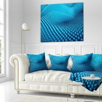 Dizajnerska apstraktna plava valovita pozadina - Sažetak jastuk za bacanje - 18x18