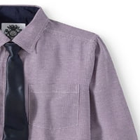 Engleski vešeraj dječaka duge rukave dugme dole košulju sa kravatom, veličine 8-18