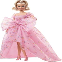 Rođendan Barbie Rođendan želi kolekcionarnu lutku s ružičastom haljinom i prilagodljivom ambalažom