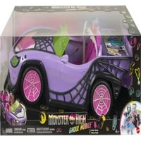 Monster High Ghoul Mobile vozilo, ljubičasti kabriolet sa Spiederweb Detalji i PET