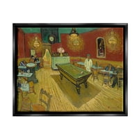 The Night Café Van Gogh Scene Partners Putovanje & Mjesta slikanje Jet Black uokviren Art Print Wall Art