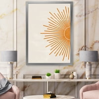 PROIZVODNJAČA 'Narančasta sunce Ispis na bež I' Moderno uramljeno Art Print