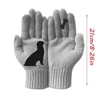 FABIURT Rukavice za žene i muškarce Ženske vunene rukavice Jesen i zimske vanjske topline kosti kosti