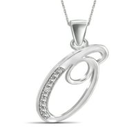 JewelersClub Accent bijeli dijamant Početna privjesna ogrlica za žene